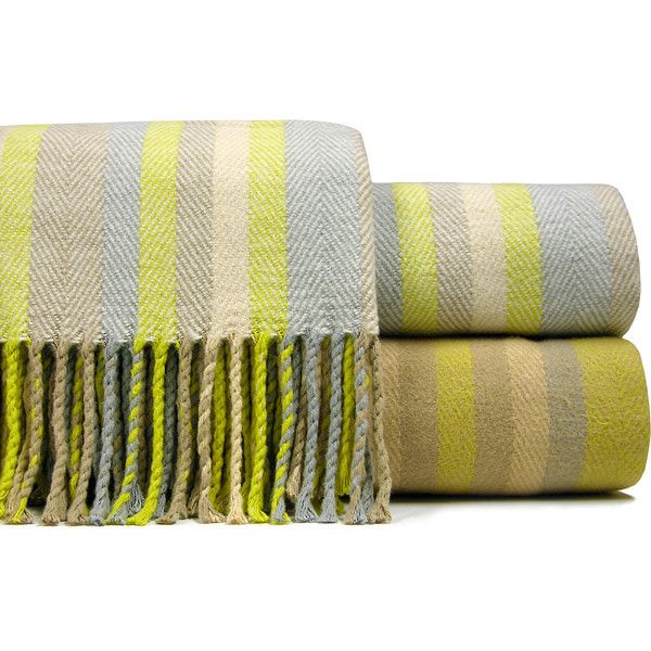 Monogrammed Multicolor Chevron Stripe Throw by ASI