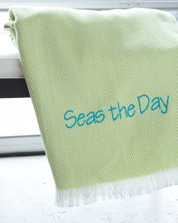 Unbrushed Herringbone Throw by ASI