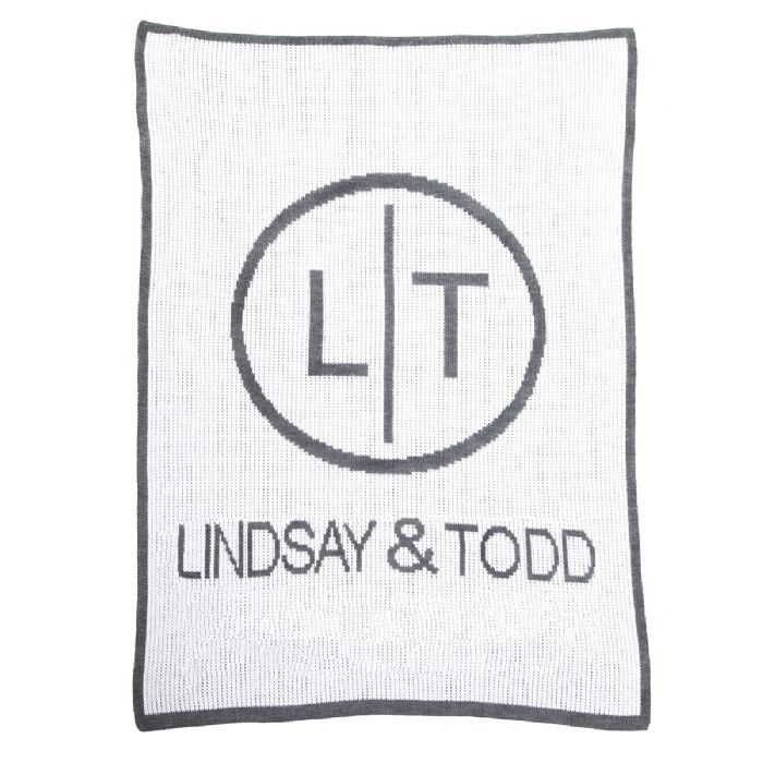 Newlywed Initial & Name Blanket by Butterscotch Blankees