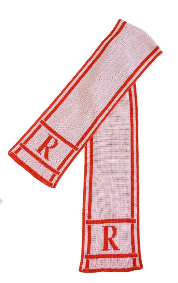 Scroll and Monogram Scarf by Butterscotch Blankees