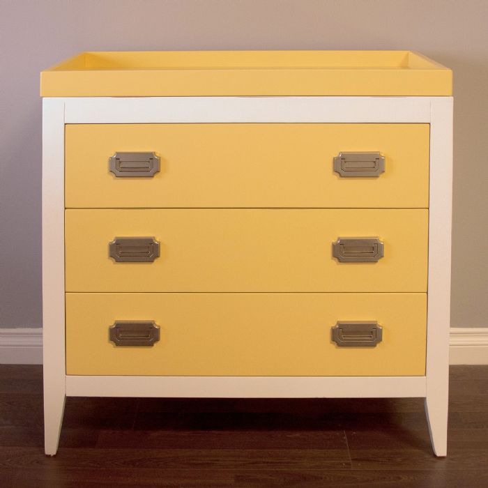 Devon 3 Drawer Dresser in White with Marigold by Newport Cottages