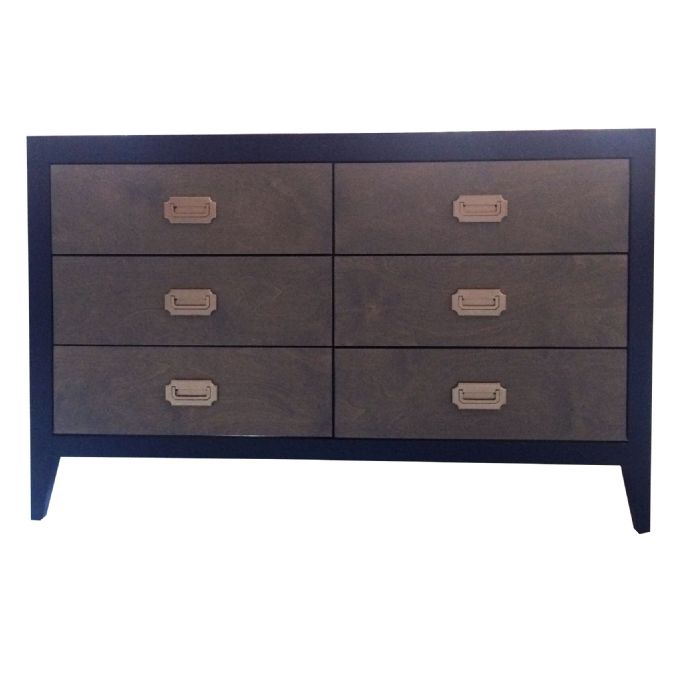 Devon 6 Drawer Dresser in Deep Blue with Misty Grey Stain by Newport Cottages
