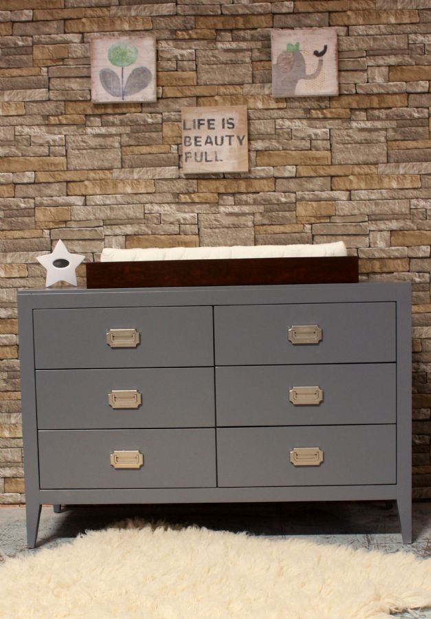 Devon 6 Drawer Dresser in Pewter Grey by Newport Cottages