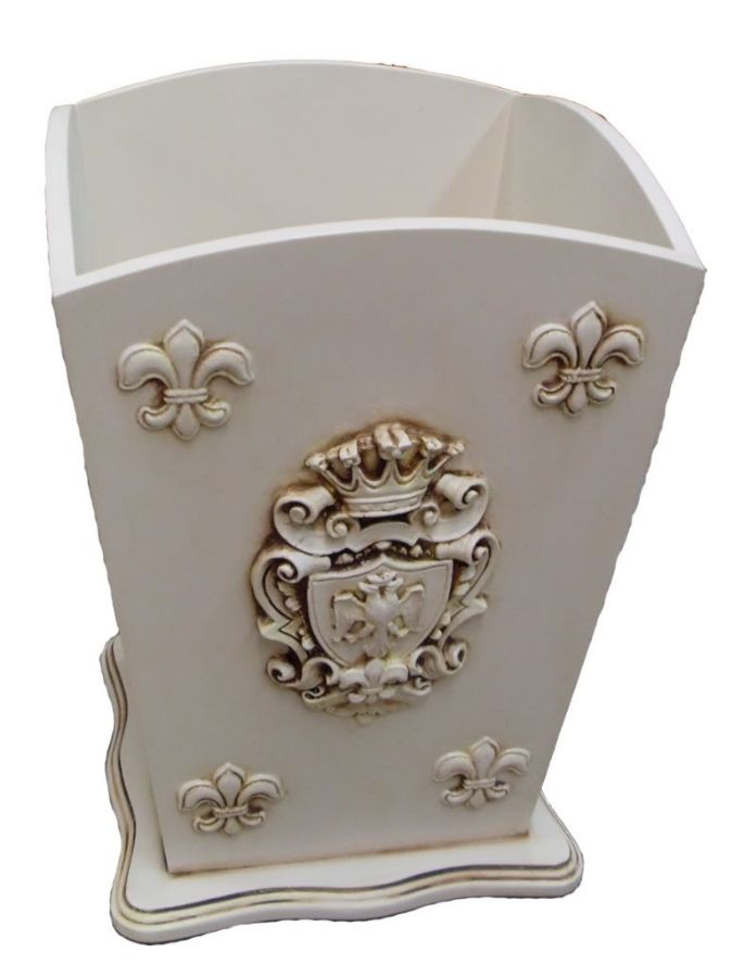 Fleur De Lis Waste Basket by Villa Bella