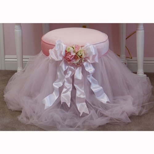 Petite Paris French Rose Vanity Stool by Villa Bella