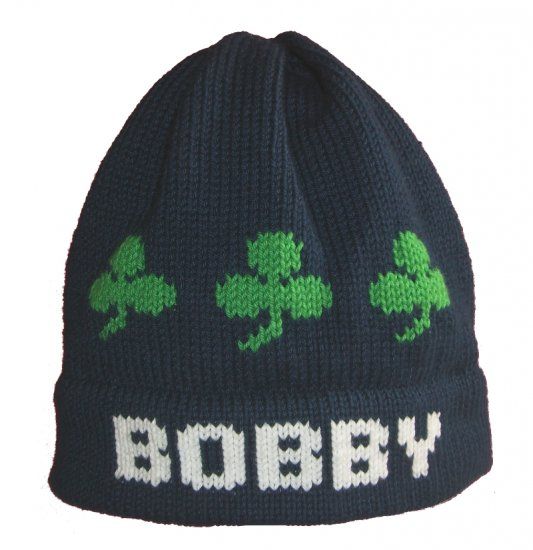 Personalized Shamrock Hat by Monogram Knits