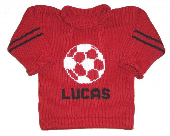 Personalized Soccer Sweater by Monogram Knits