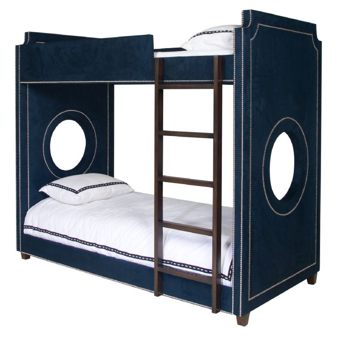 Gramercy Porthole Upholstered Bunkbed Navy by AFK Art For Kids