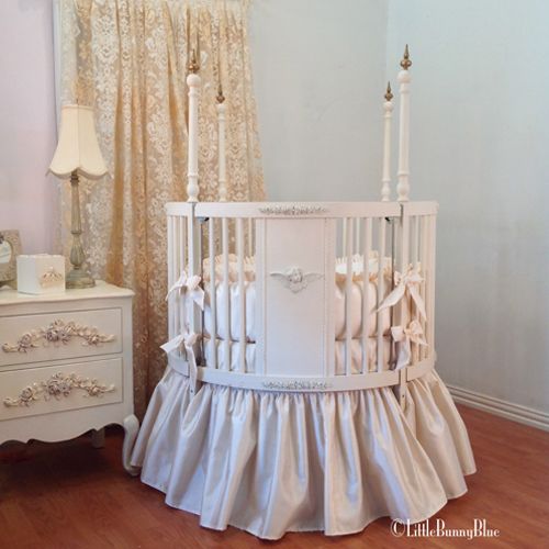 Posh Round Crib Baby Bedding by Little Bunny Blue