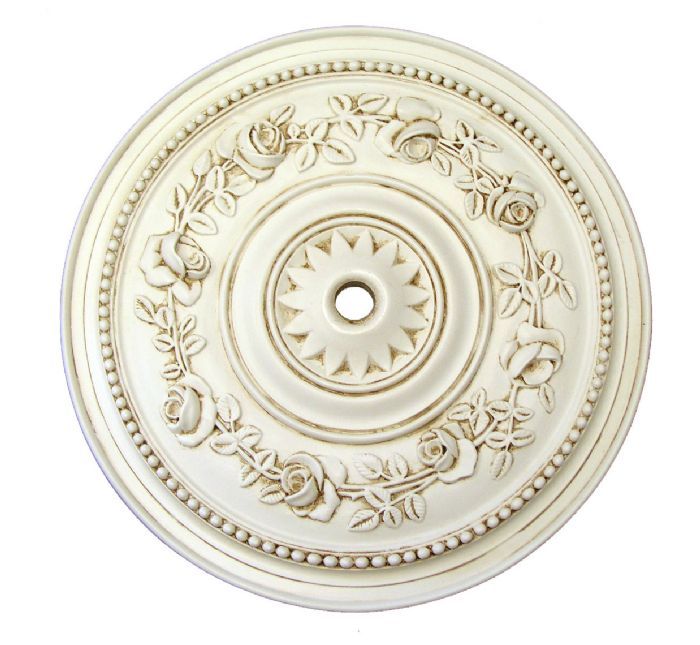 Rose Vine Ceiling Medallion in White by I Lite 4 U