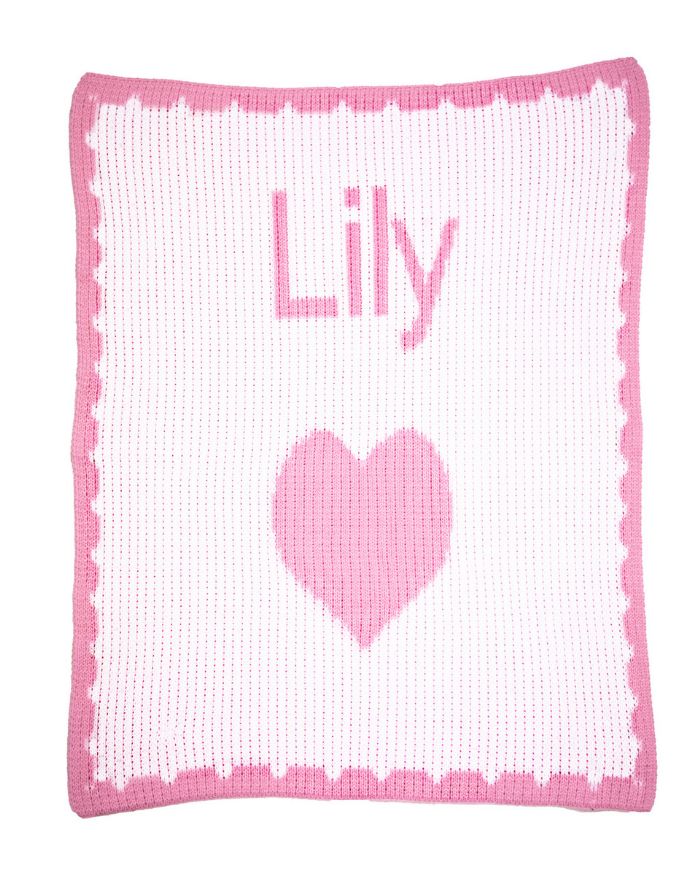 Single Heart and Scalloped Edge Blanket by Butterscotch Blankees