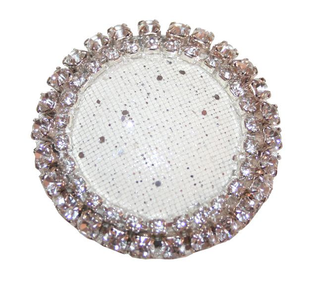 Sparkle Mesh Drawer Knob in Silver by CC Custom Furniture