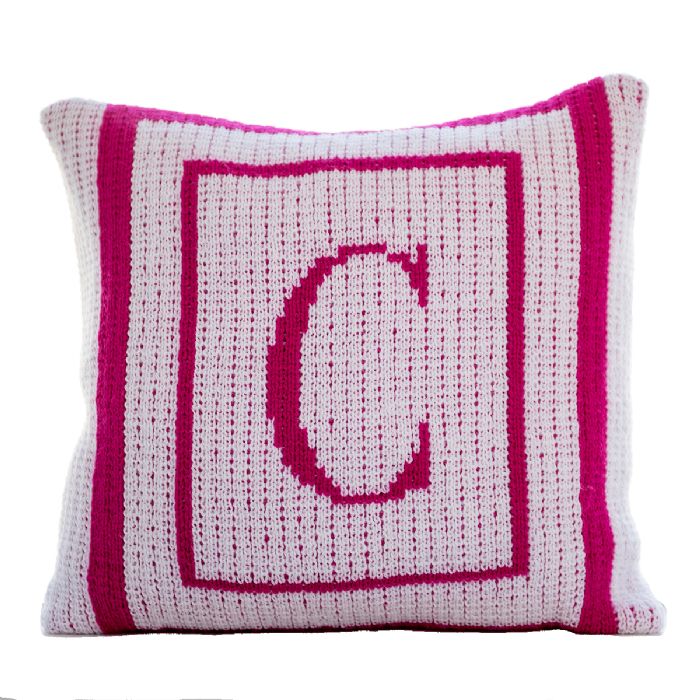 Thick and Thin Double Border Pillow by Butterscotch Blankees