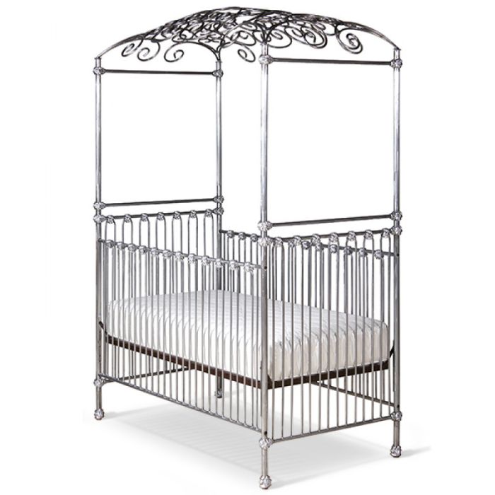 Scroll Iron Canopy Crib by Corsican