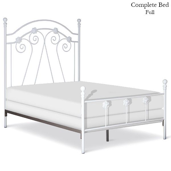Flower Accent Iron Bed by Corsican