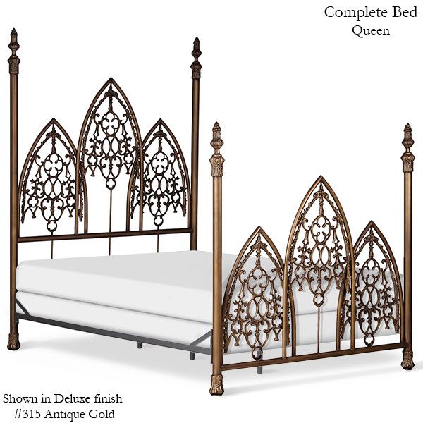 Deluxe Gothic Four Post Bed by Corsican