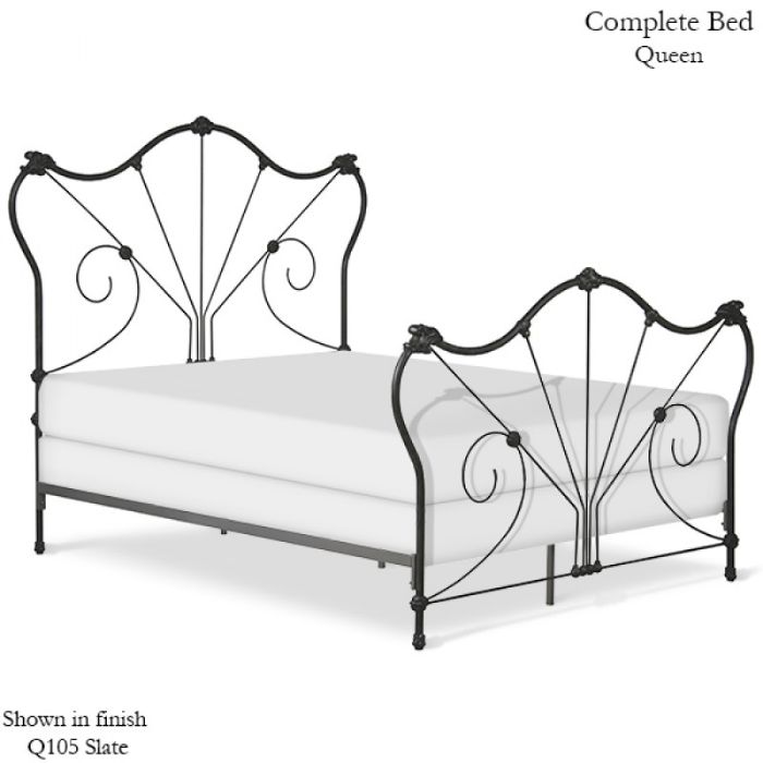 Antique Iron Scroll Standard Bed by Corsican