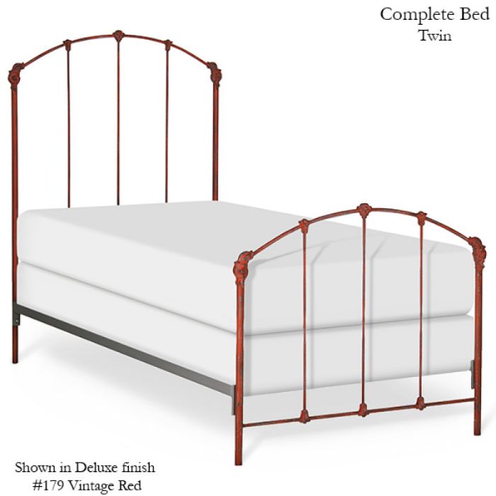 Distressed Iron Standard Bed by Corsican