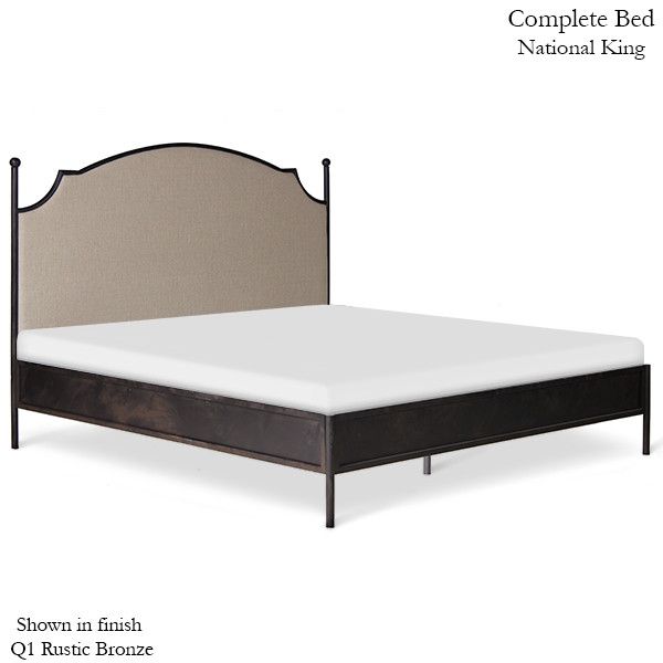 Upholstered Olivia Standard Bed w/ Decorative Rails by Corsican