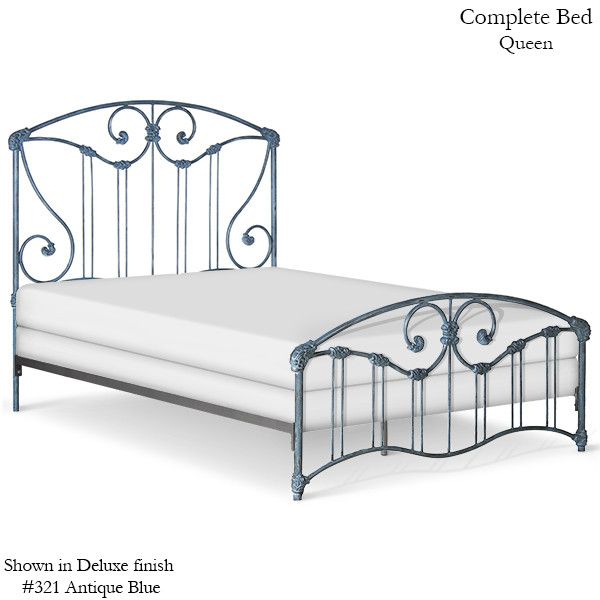 Antique Iron- Forged Curl Bed by Corsican
