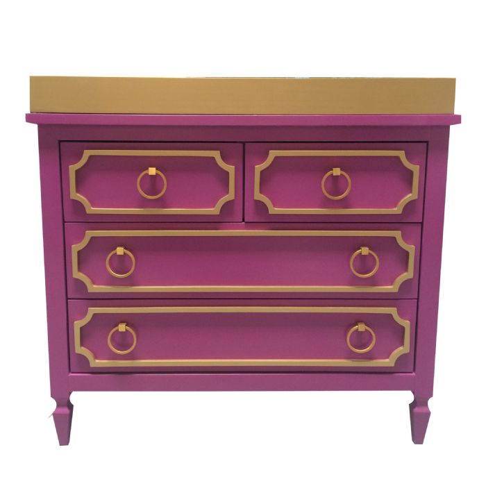 Beverly Dresser in Orchid with Gold by Newport Cottages