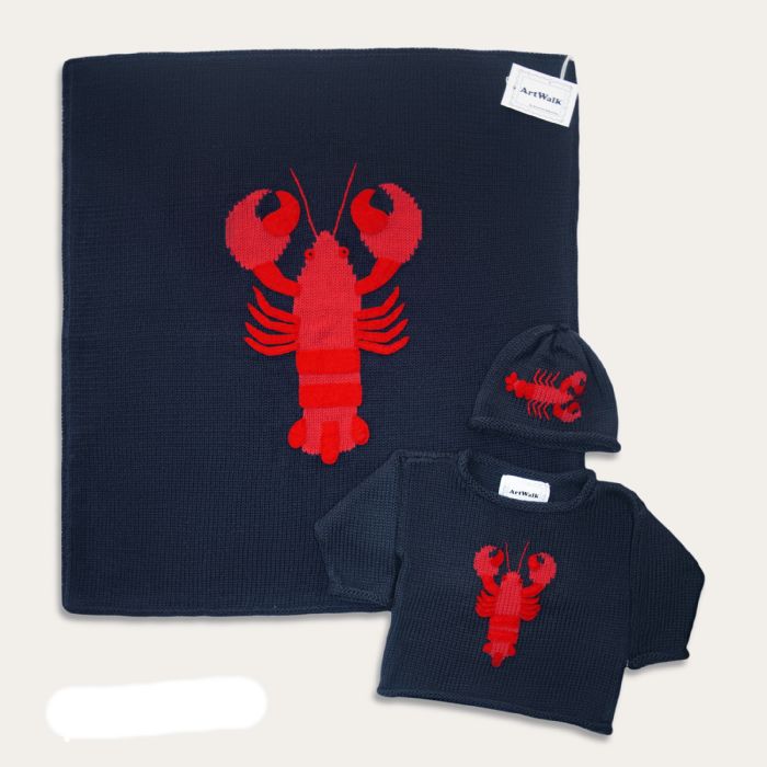 Lobster Sweater in Navy by Artwalk