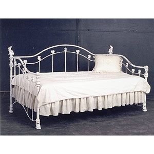 Bunnies & Hearts Iron Daybed by Corsican