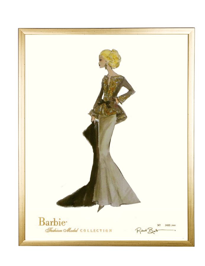 Limited Edition Fashion Model Barbie- Capucine in Gold by AFK Art For Kids