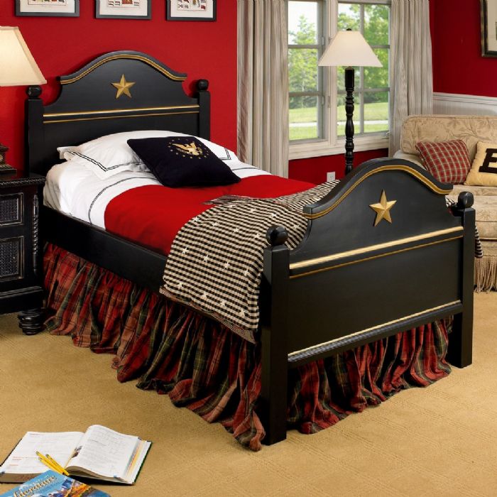 Cody Bed with Star Applique and Gold Gilding by AFK Art For Kids