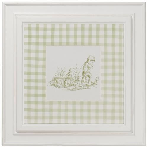 Toile Collection- Boy Pulling Wagon Print by AFK Art For Kids