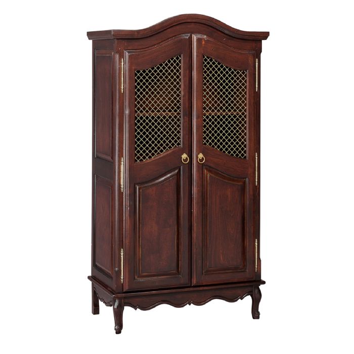French Armoire Wire Mesh in Antique French Walnut by AFK Art For Kids