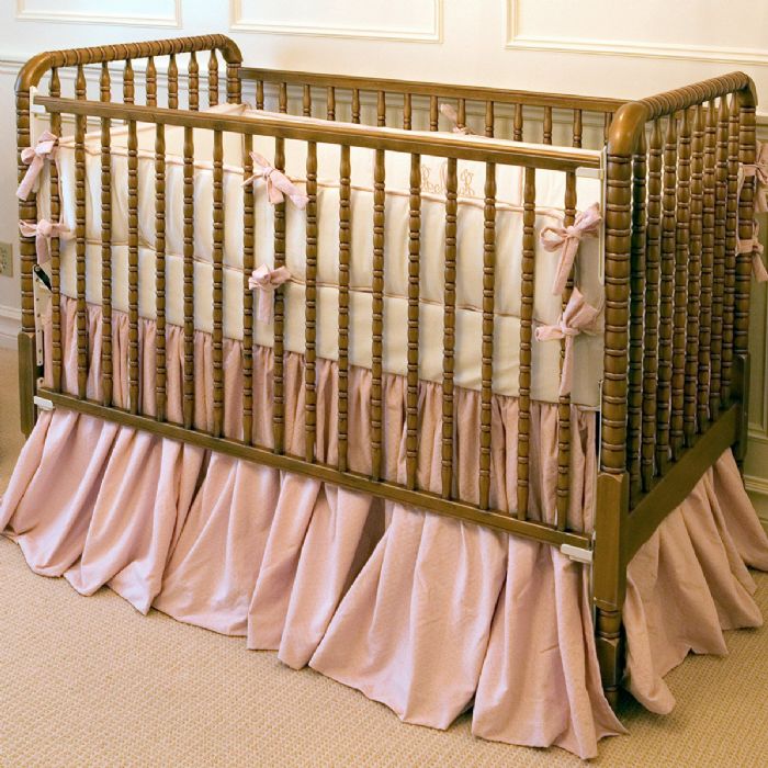 Antique Spindle Crib in Metallic Brass by AFK Art For Kids