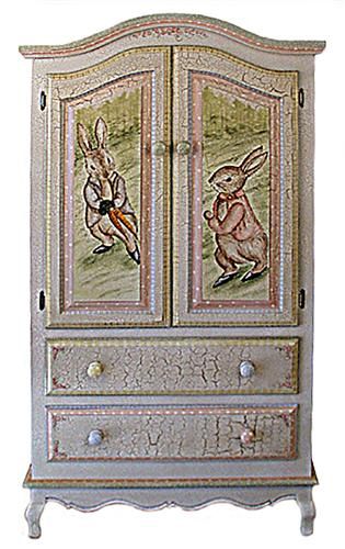 French Armoire Half Door in Enchanted Forest by AFK Art For Kids