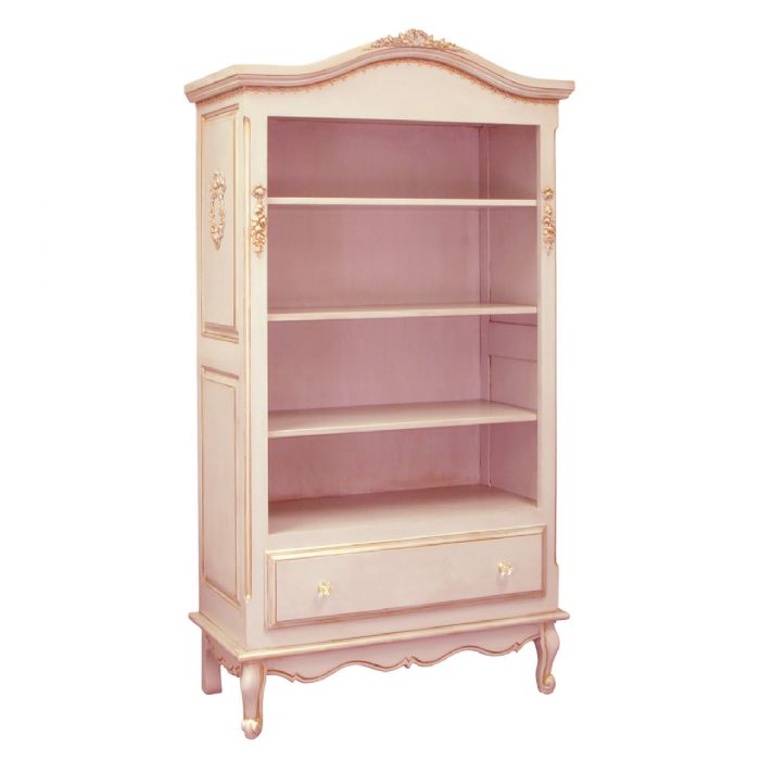 Tall French Bookcase in Versailles Pink by AFK Art For Kids