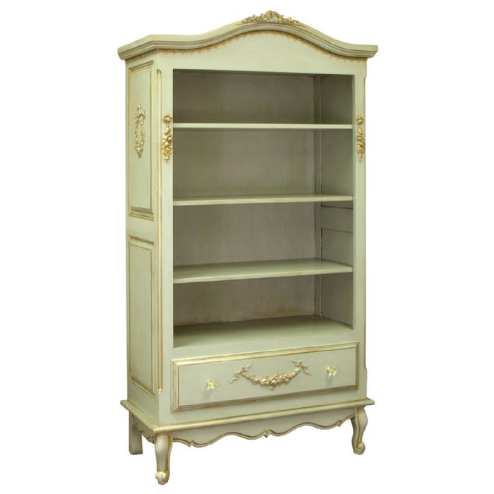 Tall French Bookcase in Versailles Moss by AFK Art For Kids
