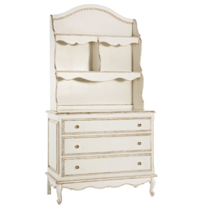 French Wide Chest with Hutch in Versailles Cream by AFK Art For Kids