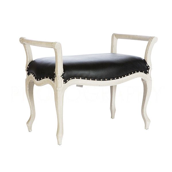 Laurie Short Bench in Leather by Aidan Gray