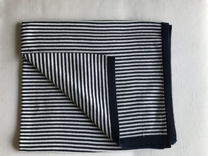 Monogrammed Reversible Striped Blanket by ASI