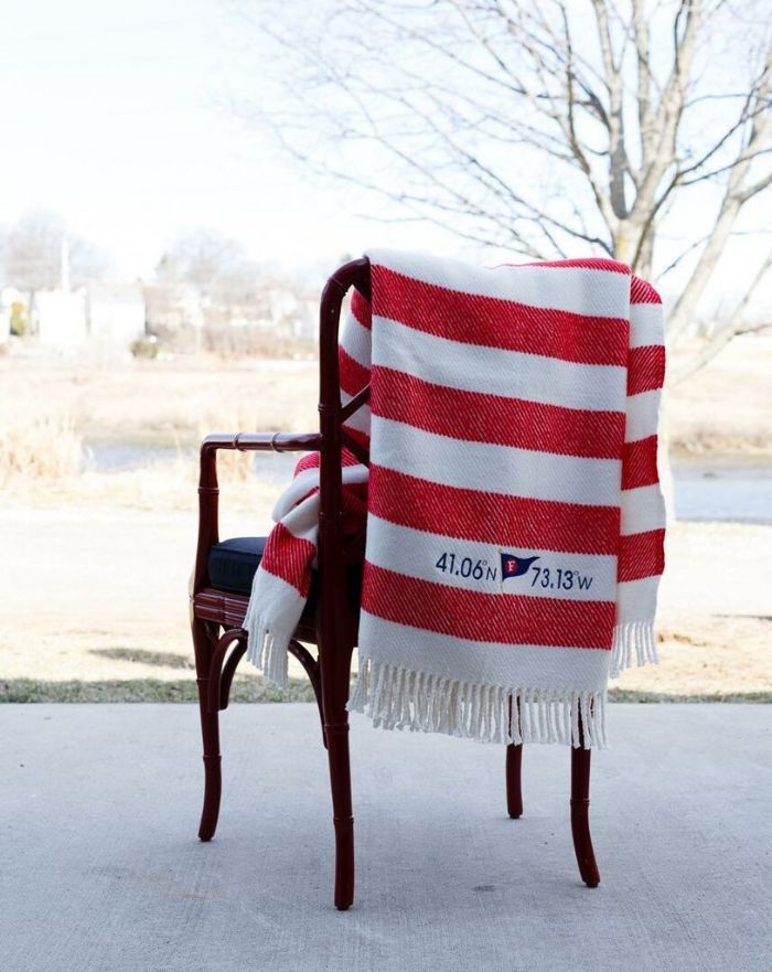 Monogrammed Candy Stripe Throw by ASI