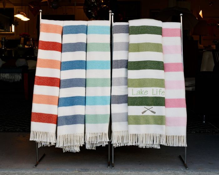Sweet Stripes Plush Throw with Fringes by ASI