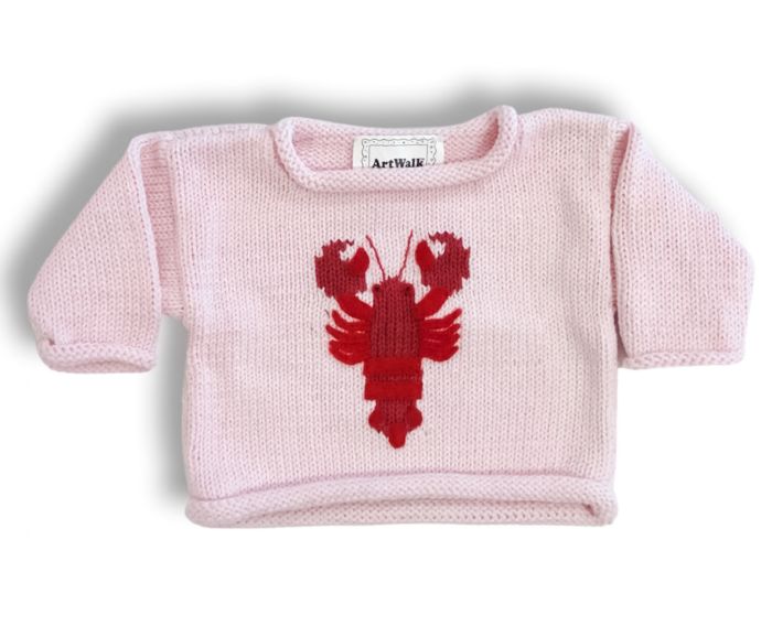 Lobster Sweater in Pink by Artwalk