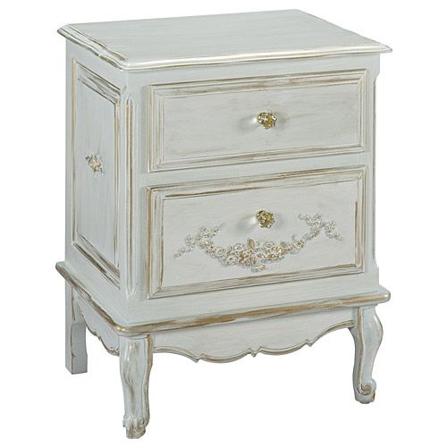 French Night Table in Versailles with Moulding by AFK Art For Kids