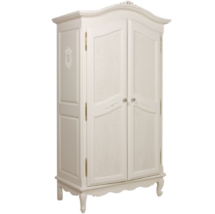 French Armoire with Caning and Moulding by AFK Art For Kids