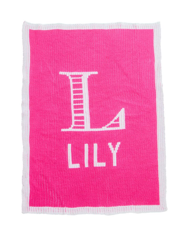 Engraved Initial & Name Stroller Blanket by Butterscotch Blankees