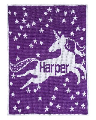 Unicorn & Stars Blanket by Butterscotch Blankees