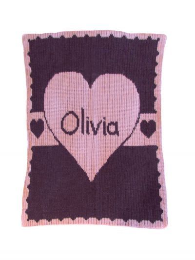Heart with Banner Blanket by Butterscotch Blankees
