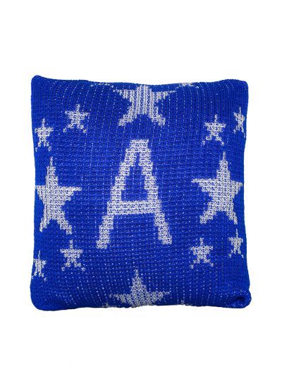 Metallic Night Time Sky & Initial Pillow by Butterscotch Blankees