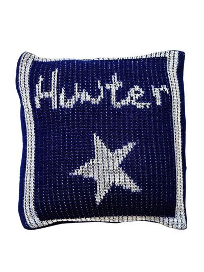 Metallic Single Star Pillow by Butterscotch Blankees