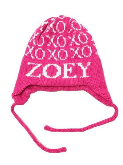 XOXO Hat with Earflaps by Butterscotch Blankees