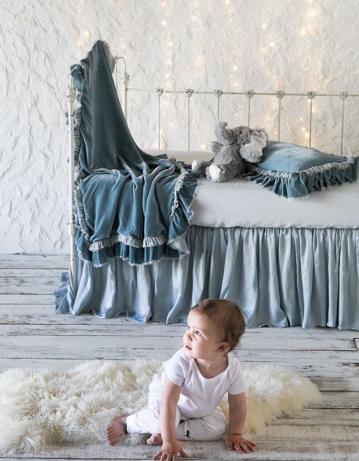 Loulah in Cloud Baby Bedding by Bella Notte Linens